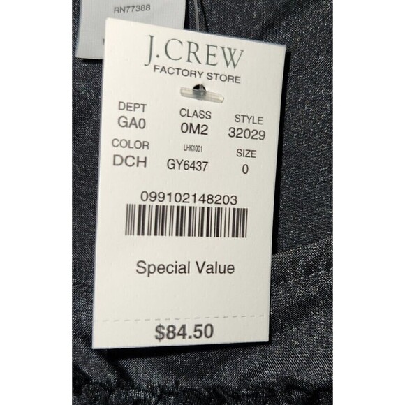 J Crew Sz 0 New 100% Silk Tiered Black Ruffle Sleeveless Tank Top Blouse - Picture 3 of 5